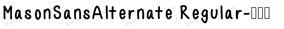 MasonSansAlternate Regular字体转换